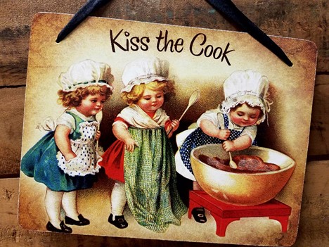 Kiss the Cook Wall hanging sign home décor made in USA |  Yesterday's Best