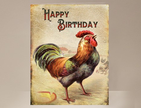 Rooster Birthday Card  |  Yesterday's Best