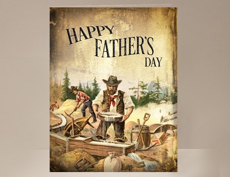 Father's Day Card for him  Old Fashioned Gold Mine  |  Yesterday's Best