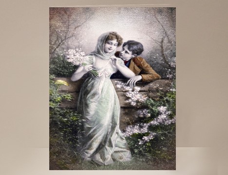 Victorian style card Couple in Love card|  Yesterday's Best