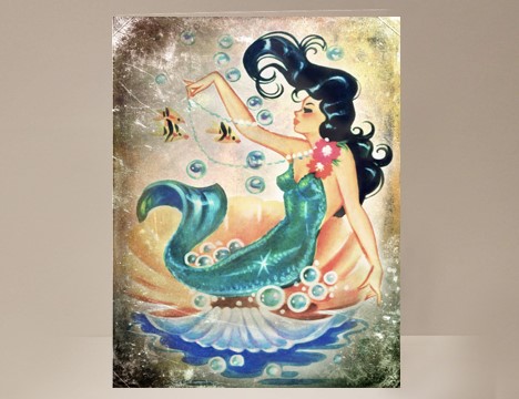 Mermaid greeting card  |  Yesterday's Best