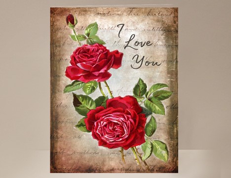 Love and Red Roses Card |  Yesterday's Best