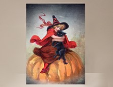 View Witch Halloween Card