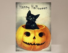 View Halloween Cat Card