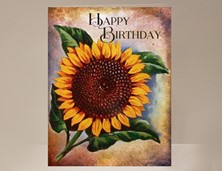 View Sunflower Birthday Card