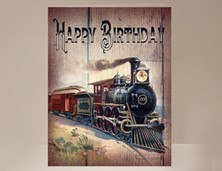 View Train Birthday Card