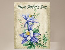 View Mother's Day Card Purple Flowers