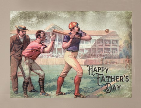 Baseball Game Father's Day Card