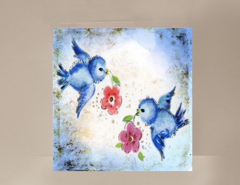 Blue Birds Mini Card |  Yesterday's Best