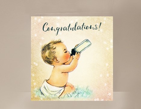 Congratulations Baby Mini Card |  Yesterday's Best