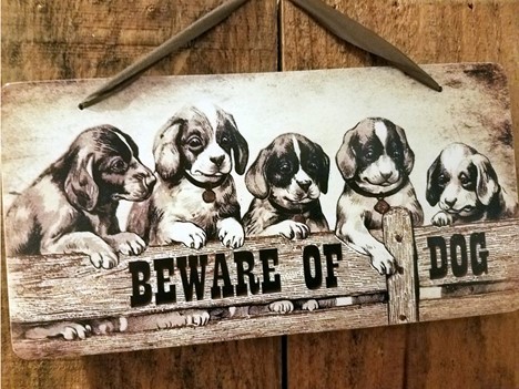 Beware of Dog sign wall decorations |  Yesterday's Best