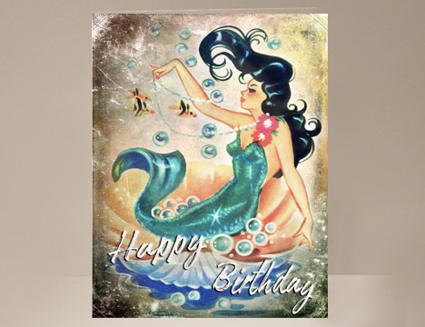 Mermaid Birthday Card  |  Yesterday's Best