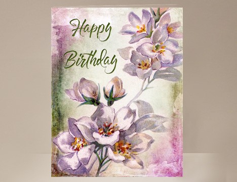 Gardenia Birthday Card |  Yesterday's Best