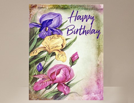 Iris Birthday Card  |  Yesterday's Best