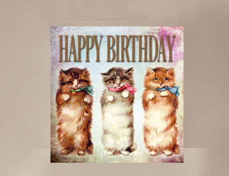 Birthday Cat Mini Card  |  Yesterday's Best