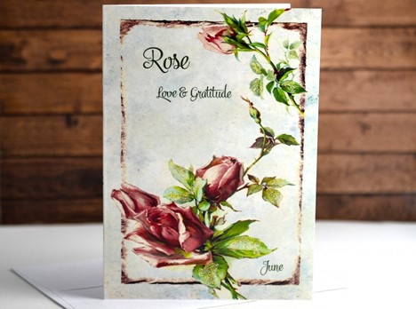 Flower of the month Card Rose June |  Yesterday's Best