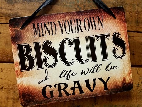Biscuits and Gravy Wall hanging sign home décor made in USA |  Yesterday's Best