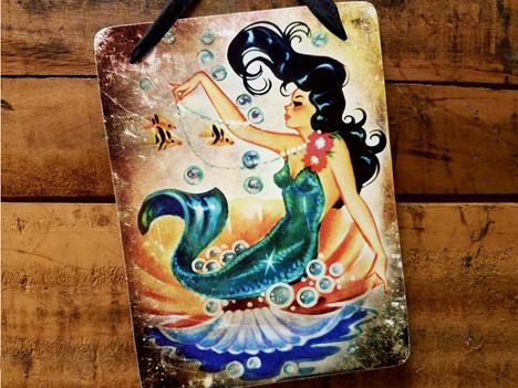 Vintage Mermaid Wall Hanging Decor |  Yesterday's Best