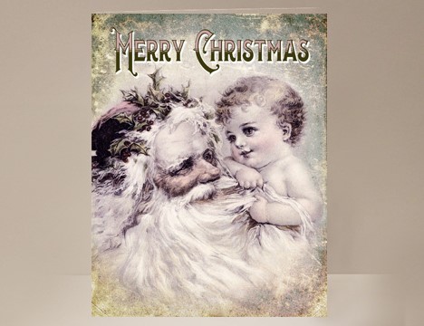 Christmas Greetings with St. Nicholas card |  Yesterday's Best