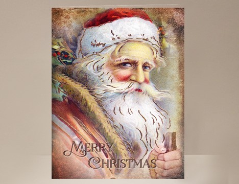 Vintage Santa Christmas card greeting  |  Yesterday's Best