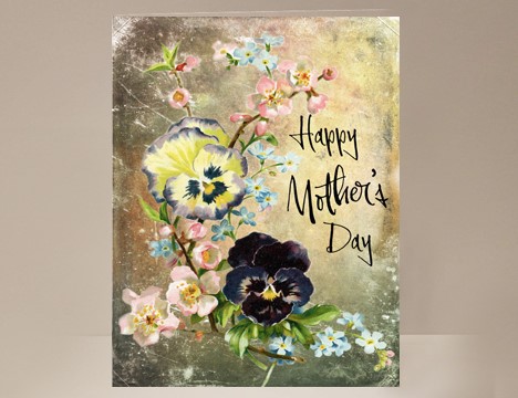 Pansy Floral Mother's Day Card  |  Yesterday's Best