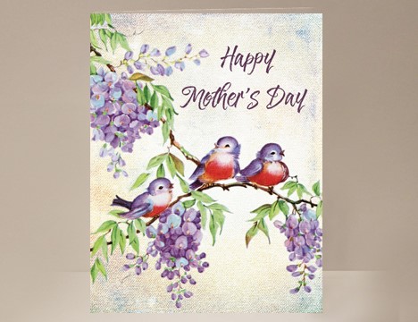 Mother's Day card with Birds  |  Yesterday's Best