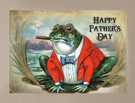 Cigar Frog Father's Day Card  |  Yesterday's Best