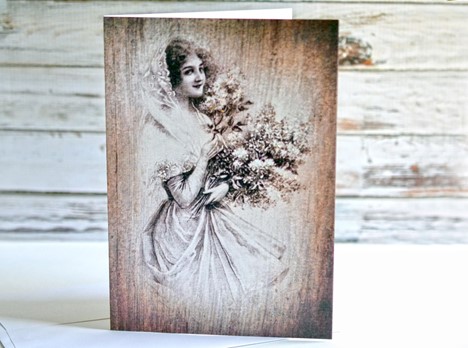 Victorian Wedding Bridal Card Congratulations |  Yesterday's Best