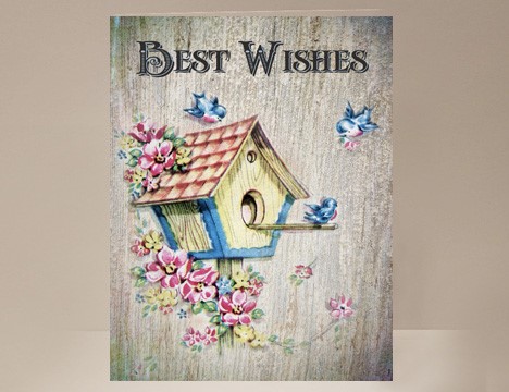 Best Wishes card blank inside |  Yesterday's Best