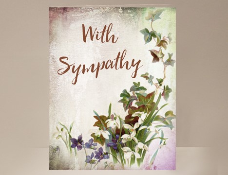 With Sympathy card Ivy |  Yesterday's Best