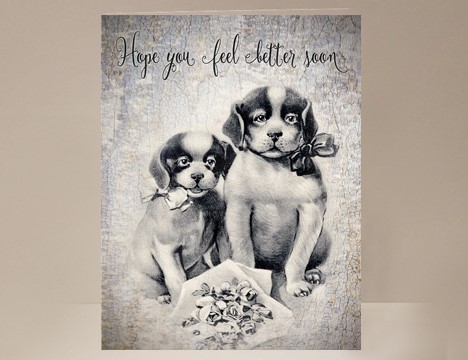 Get Well Soon greeting card with Puppies |  Yesterday's Best
