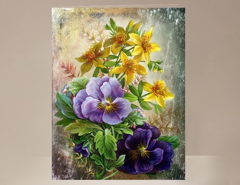 Viola Flower Greeting Card |  Yesterday's Best