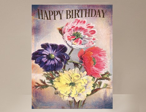 Bright Floral Birthday Card |  Yesterday's Best