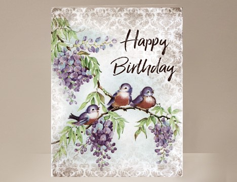 Vintage Birds Birthday Card  |  Yesterday's Best