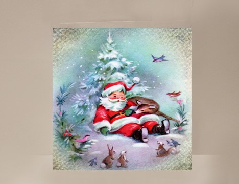 Winter Santa Mini Card|  Yesterday's Best
