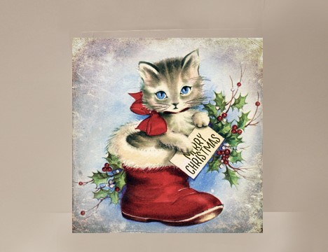 Christmas Cat Mini Card|  Yesterday's Best