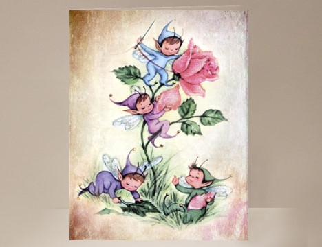 Little Fairy and Flower Greeting Card |  Yesterday's Best