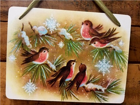 Winter Birds Vintage Wood Sign |  Yesterday's Best