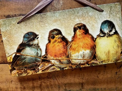 Vintage Bird Decoration Sign  |  Yesterday's Best