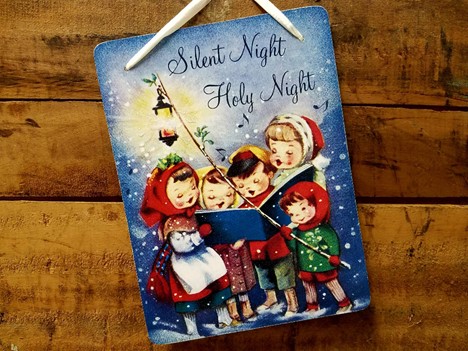 Silent Night Holy Night Christmas Sign  |  Yesterday's Best