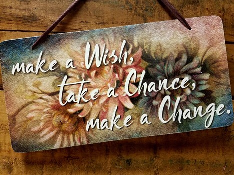 Make A Wish Inspirational Sign|  Yesterday's Best