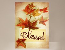 View Thanksgiving Maple Leaves Card