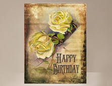View Yellow Rose Birthday Card