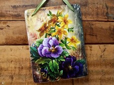 View Floral print wall hanging decoration