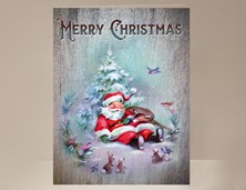 View Retro Style Santa Card