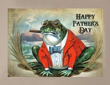 View Cigar Frog Father's Day Card