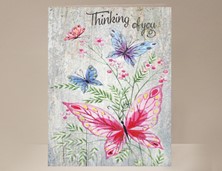 View Butterfly Thinking of You Greeting Card