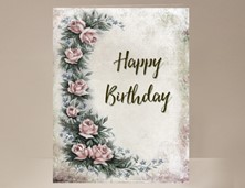 View Classic Rose Birthday Card