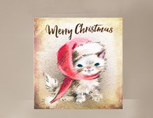 View Merry Christmas Kitty Mini Card