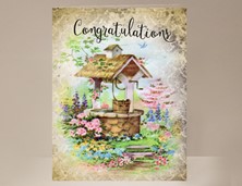 View Congratulations Card with Wishing Well